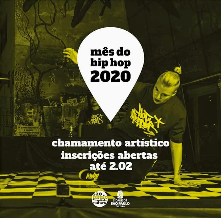 MÊS DO HIP HOP 2020: INSCRIÇÕES ATÉ&nbsp;02/02